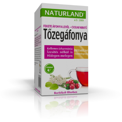 Naturland prémium tőzegáfonya-feketeáfonya-cickafarkfű tea 20x1,2g 24 g