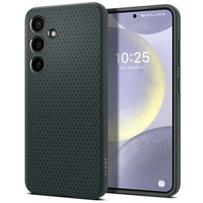 SPIGEN ACS07328 SPIGEN LIQUID AIR szilikon telefonvédő (ütésállóság, légpárnás sarok, rombusz) SÖTÉTZÖLD [Samsung Galaxy S24 Plus 5G (SM-S926)]