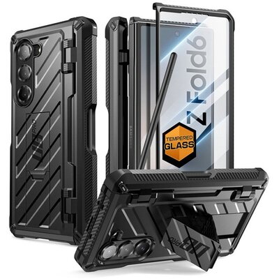 SUPCASE UNICORN BEETLE PRO műanyag védő (360°-os védelem, erős ütésállóság, műanyag előlap) FEKETE [Samsung Galaxy Z Fold6 5G (SM-F956)]