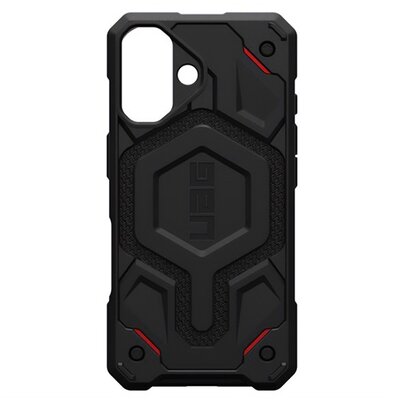 UAG 114458113940 UAG MONARCH PRO szilikon telefonvédő (erős ütésállóság, textil minta, MagSafe) FEKETE [Apple iPhone 16 5G]