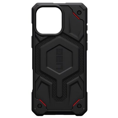 UAG 114457113940 UAG MONARCH PRO szilikon telefonvédő (erős ütésállóság, textil minta, MagSafe) FEKETE [Apple iPhone 16 Pro Max 5G]