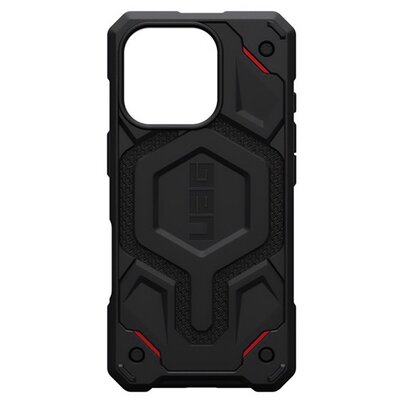 UAG 114456113940 UAG MONARCH PRO szilikon telefonvédő (erős ütésállóság, textil minta, MagSafe) FEKETE [Apple iPhone 16 Pro 5G]