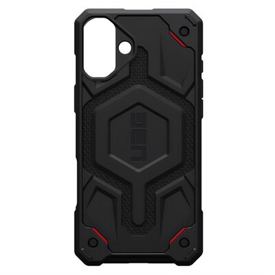 UAG 114455113940 UAG MONARCH PRO szilikon telefonvédő (erős ütésállóság, textil minta, MagSafe) FEKETE [Apple iPhone 16 Plus 5G]