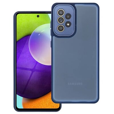 Szilikon telefonvédő (ütésállóság, akril hátlap, kameravédő) SÖTÉTKÉK [Samsung Galaxy A52 4G (SM-A525F) / Galaxy A52s 5G (SM-A528) / Galaxy A52 5G (SM-A526F)]