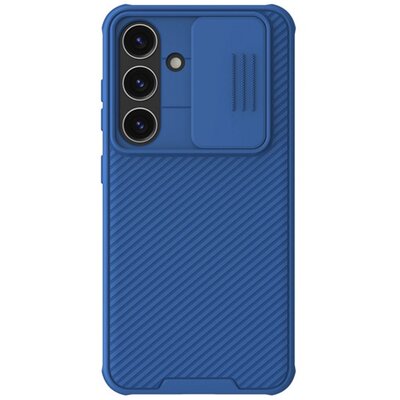 NILLKIN CAMSHIELD PRO szilikon telefonvédő (ütésállóság, kameravédő, csíkos) SÖTÉTKÉK [Samsung Galaxy S24 5G (SM-S921)]