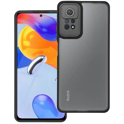 Szilikon telefonvédő (ütésállóság, akril hátlap, kameravédő) FEKETE [Xiaomi Redmi Note 11 Pro]