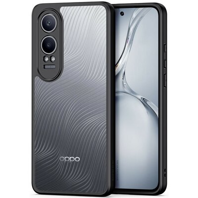 OnePlus Nord CE 4 Lite, Műanyag hátlap védőtok + szilikon keret, hullám minta, Dux Ducis Aimo, áttetsző/fekete