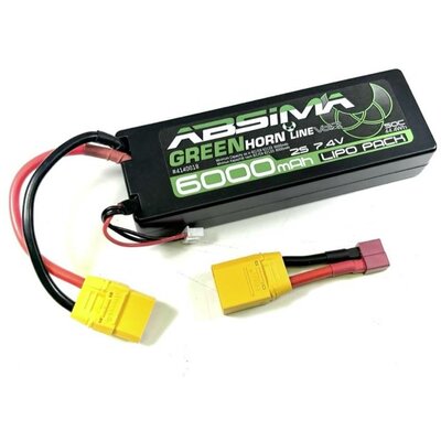 Absima Akkucsomag, LiPo 7.4 V 6000 mAh Cellaszám: 2 50 C stick XT90