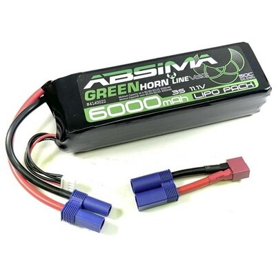 Absima Akkucsomag, LiPo 11.1 V 6000 mAh Cellaszám: 3 50 C stick EC5 dugó