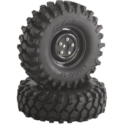 Absima 1:10 Crawler Komplett kerék Offroad V Block Crawler Fekete 2 db