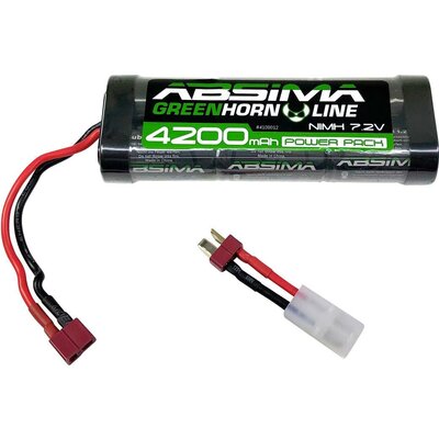 Absima Akkucsomag, NiMH 7.2 V 4200 mAh Cellaszám: 6 Keménydoboz T-hüvely, Tamiya hüvely