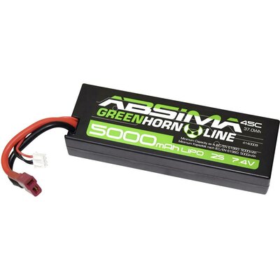 Absima Akkucsomag, LiPo 7.4 V 5000 mAh Cellaszám: 2 50 C Keménydoboz T-dugaszoló rendszer