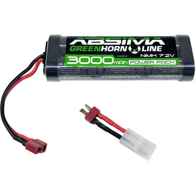 Absima Akkucsomag, NiMH 7.2 V 3000 mAh Cellaszám: 6 Keménydoboz T-hüvely, Tamiya hüvely