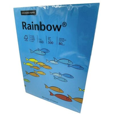 Rainbow 88042764 Színes nyomtatópapír DIN A3 80 g/m² 500 lap Kék