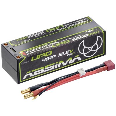 Absima Akkucsomag, LiPo 15.2 V 5900 mAh Cellaszám: 6 140 C Keménydoboz 5 mm, T-hüvely