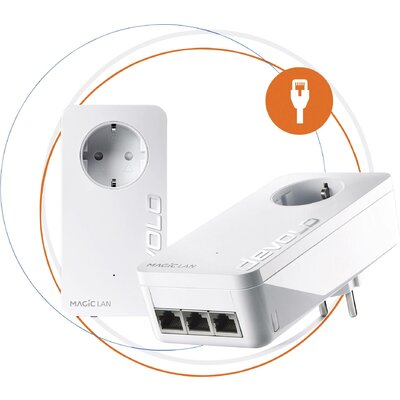 Devolo Magic 2 LAN triple Starter Kit Powerline kezdő készlet 8517 EU Powerline 2400 MBit/s