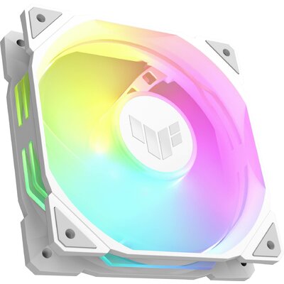 Asus TUF GAMING TR120 FAN ARGB WH Számítógépház ventilátor Fehér (Sz x Ma x Mé) 120 x 120 x 28 mm LED-es világítással