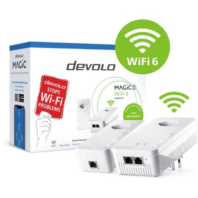 Devolo Magic 2 WiFi 6 Starter Kit Powerline WLAN kezdő készlet 8819 (CH) CH 2400 MBit/s