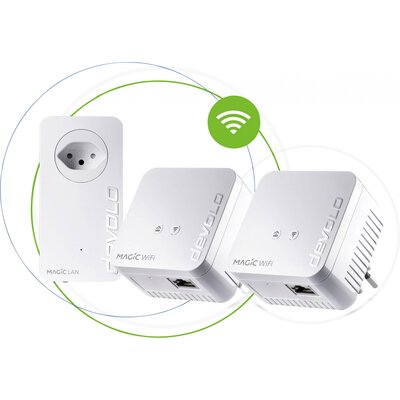 Devolo Magic 1 WiFi mini Multiroom Kit CH Powerline WLAN hálózati készlet 8573 CH Powerline, VRRP 1200 MBit/s