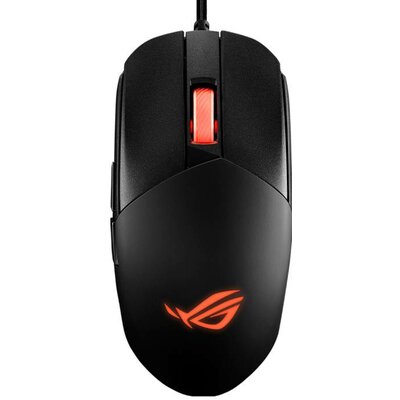 Asus ROG STRIX IMPACT III Gamer egér USB Optikai Fekete 6 Gombok 12000 dpi Világít, Ergonómikus