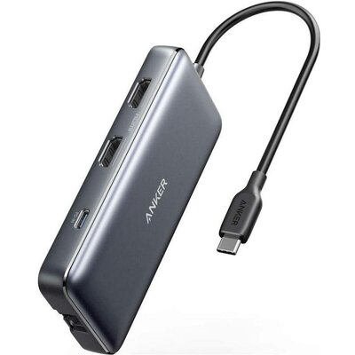 Anker USB-C® dokkoló állomás 553 USB-C Hub (8-in-1) Alkalmas (márka): univerzálny Beépített kártyaolvasóval, USB-C® tápellátás