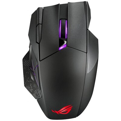 Asus ROG Spatha X Gamer egér Rádiójel vezérlésű, USB Optikai Fekete 12 Gombok 19000 dpi Világít