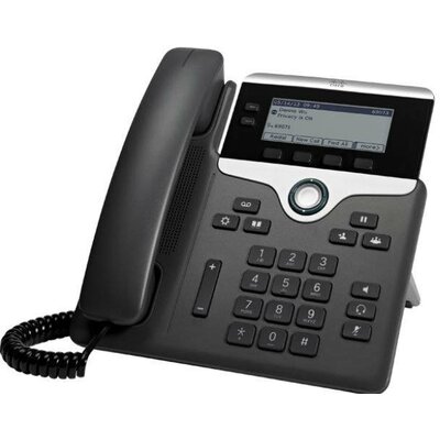 Cisco CP-7811-3PCC-K9= Rendszertelefon, VoIP LC kijelző Antracit