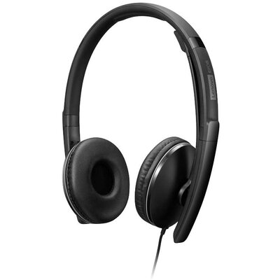 Lenovo Gen 2 On Ear headset Vezetékes Fekete mikrofon zajelnyomás