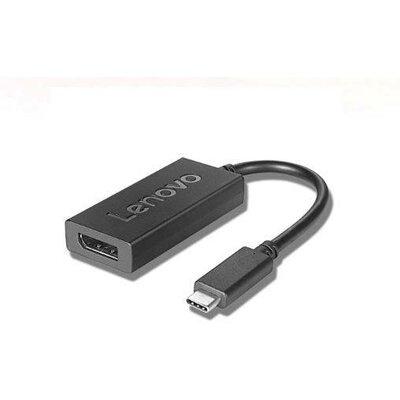 Lenovo 4X90Q93303 USB-C® / Kijelző csatlakozó Átalakító [1x USB-C® dugó - 1x DisplayPort alj] Fekete