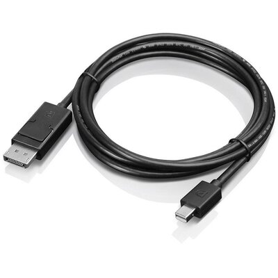 Lenovo Mini DisplayPort / Kijelző csatlakozó Átalakító kábel Mini DisplayPort dugó, DisplayPort dugó 1.20 m Fekete 0B47091 DisplayPort kábel