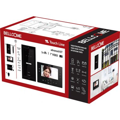 Bellcome Advanced 7 Video-Kit 1 Familie Videó kaputelefon Vezetékes Komplett készlet 8 részes Fekete