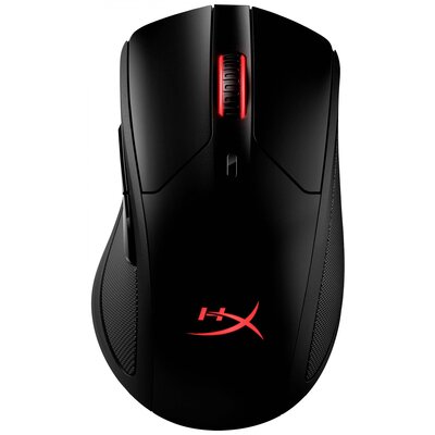 HyperX Pulsefire Dart Wireless Gamer egér Vezeték nélküli, Rádiójel vezérlésű, Vezetékes Optikai Fekete 6 Gombok 16000 dpi Világít