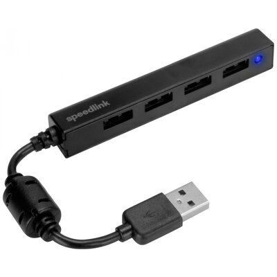 SpeedLink Snappy Slim 4 port USB 2.0 hub Fekete