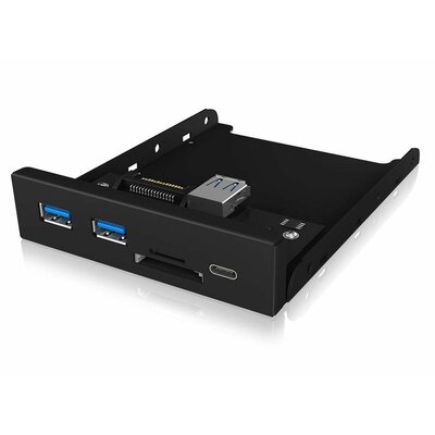 ICY BOX 3 port USB 3.2 hub Fekete