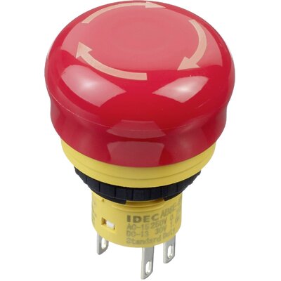 Idec AB6E-3BV02PTRM Vészkikapcsoló 250 V 3 A 2 nitó IP65 1 db