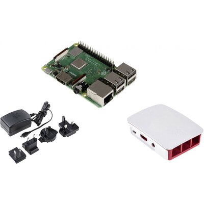 Raspberry Pi® Essentials Kit Raspberry Pi® 3 B+ 1 GB 4 x 1.4 GHz Tápegységgel, Házzal