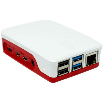 Raspberry Pi® RPI4-CASE-RW SBC ház Alkalmas: Raspberry Pi® 4 B Piros, Fehér