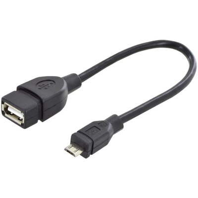 Raspberry Pi® SC0006 USB adapter Raspberry Pi [1x USB 2.0 dugó, mikro B típus - 1x USB 2.0 alj, A típus] 8 cm Fehér