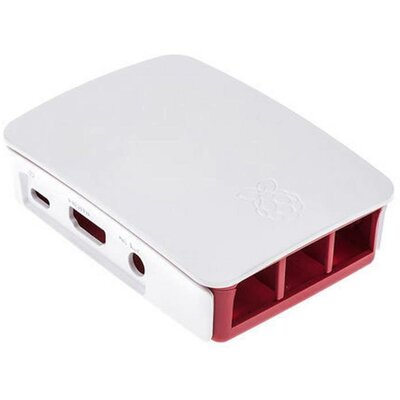 Raspberry Pi® RASPBERRY-PI3-CASE SBC ház Alkalmas: Raspberry Pi® B+, Raspberry Pi® 2 B, Raspberry Pi® 3 B, Raspberry Pi® 3 B+ Piros, Fehér