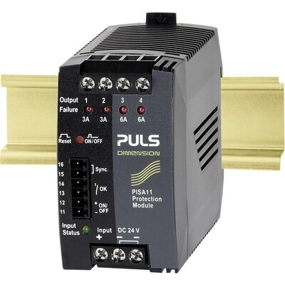 PULS DIMENSION PISA11.203206 Biztosíték modul 24 V/DC 6 A Kimenetek száma:4 x Tartalom, tartalmi egységek rendelésenként 1 db