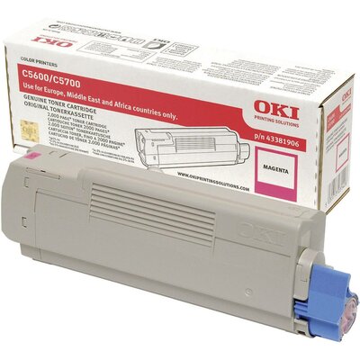 OKI Toner C5600 C5700 Eredeti Bíbor 2000 oldal 43381906