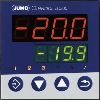 Jumo Quantrol LC300 Hőmérséklet szabályozó L, J, T, K, E, N, S, R, Pt100, Pt1000, KTY Relé, 3 A (H x Sz x Ma) 80 x 96 x 96 mm