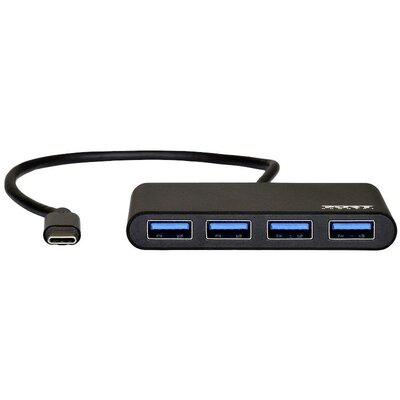 PORT Designs 900123 4 port USB-C® (USB 3.1) Multiport hub Fekete