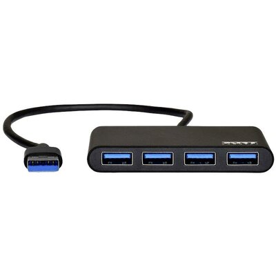 PORT Designs 900121 4 port USB 3.2 hub Fekete