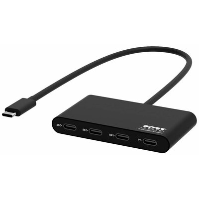 PORT Designs 900147 5 port USB-C® (USB 3.1) Multiport hub Fekete