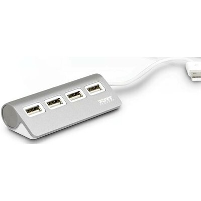 PORT Designs 900120 4 port USB 2.0 hub Szürke, Fehér