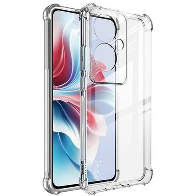 Oppo Reno11 F, Szilikon tok, közepesen ütésálló, légpárnás sarok, IMAK, átlátszó