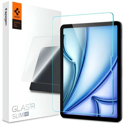 Apple iPad Air 11 (2024), Kijelzővédő fólia, ütésálló fólia, Tempered Glass (edzett üveg), Spigen Glastr Slim HD, Clear