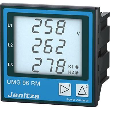 Janitza UMG 96RM-M LN: 10-300 VAC, LL: 18-520 VAC