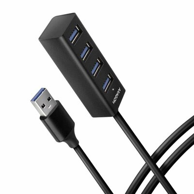 AXAGON HUE-M1AL 4 port USB 3.2 hub Ezüst